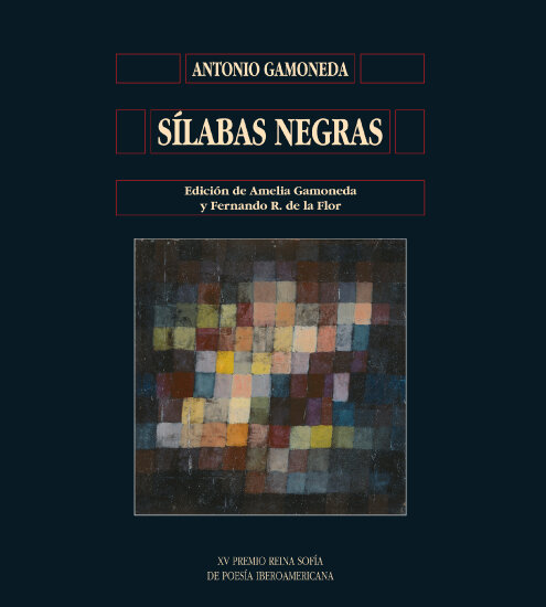 Portada "Sílabas negras" de Antonio Gamoneda